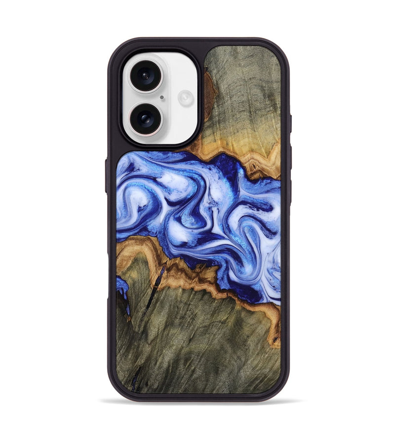 iPhone 17 Wood Phone Case - Jarod (Blue, 814654)