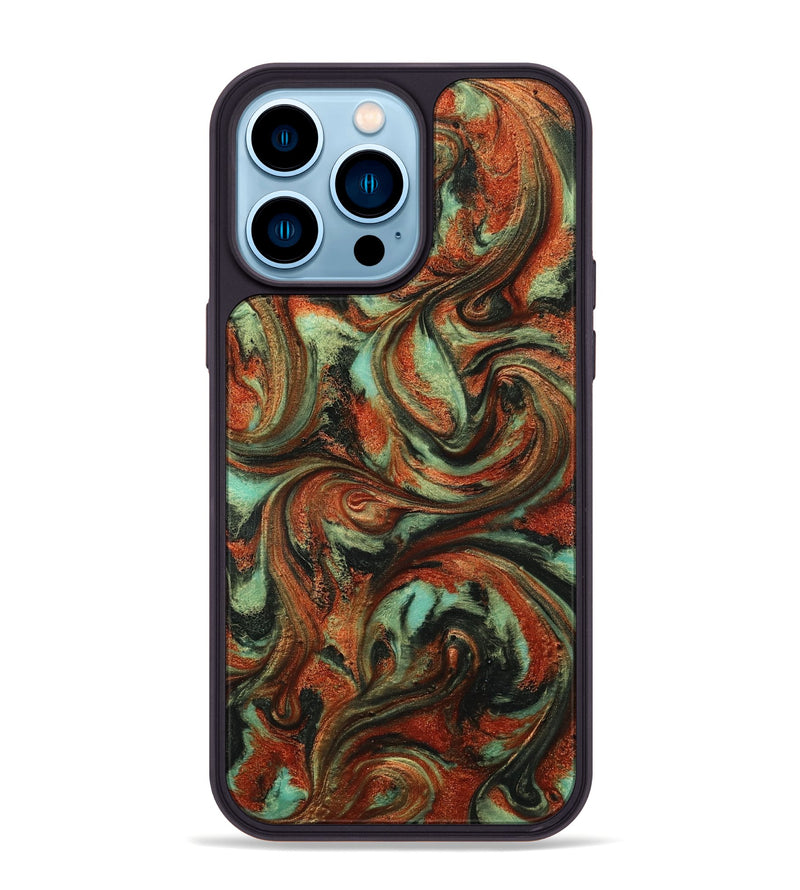 iPhone 14 Pro Max ResinArt Phone Case - Bryana (Green, 814656)