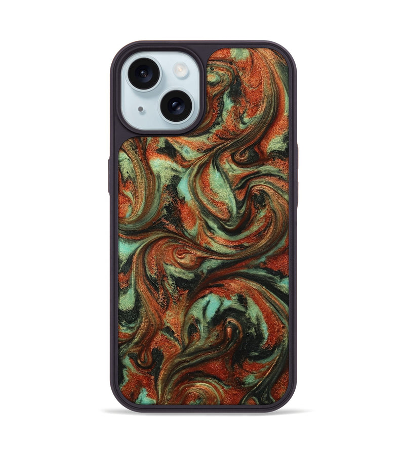 iPhone 15 ResinArt Phone Case - Bryana (Green, 814656)