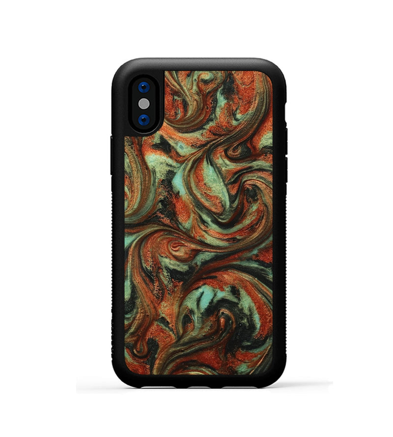 iPhone Xs ResinArt Phone Case - Bryana (Green, 814656)