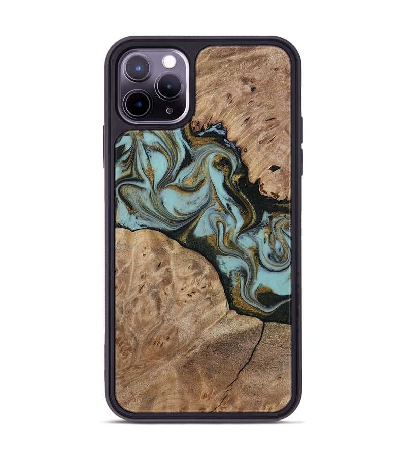 iPhone 11 Pro Max Wood Phone Case - Mareli (Green, 814657)