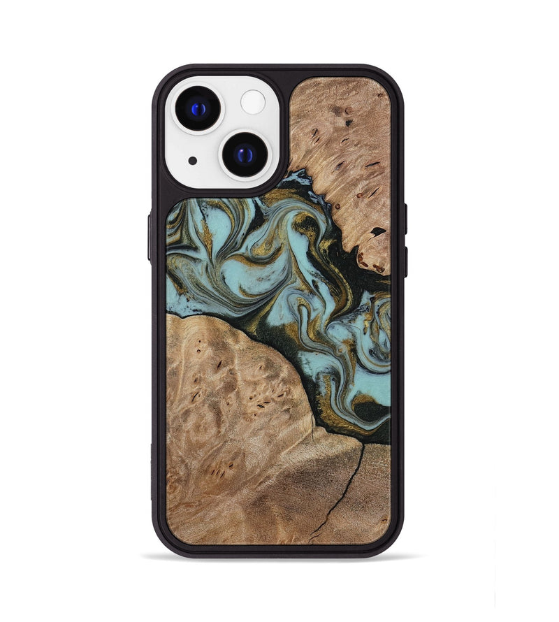 iPhone 13 Wood Phone Case - Mareli (Green, 814657)