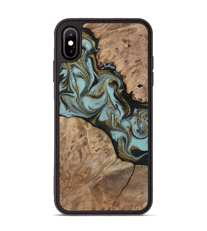iPhone Xs Max Wood Phone Case - Mareli (Green, 814657)