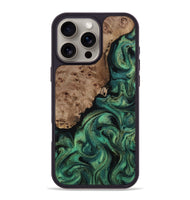 iPhone 16 Pro Max Wood Phone Case - Docia (Green, 814660)