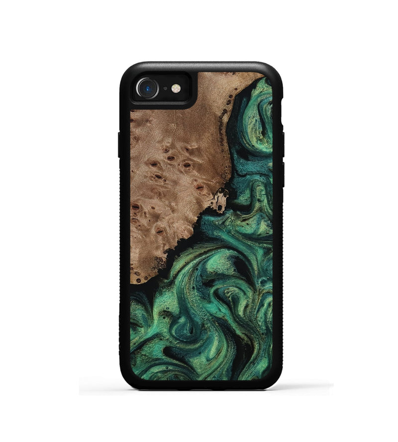 iPhone SE Wood Phone Case - Docia (Green, 814660)