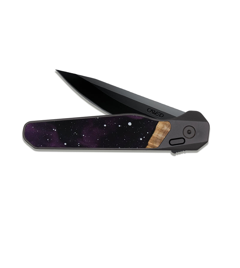 EDC Dark Slate Wood Pocket Knife - Eliezer (Cosmos, 814693)