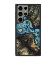 Galaxy S23 Ultra Wood Phone Case - Alize (Teal & Gold, 814700)