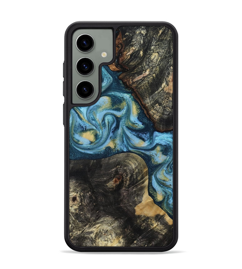 Galaxy S24 Plus Wood Phone Case - Alize (Teal & Gold, 814700)