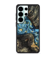 Galaxy S26 Ultra Wood Phone Case - Alize (Teal & Gold, 814700)