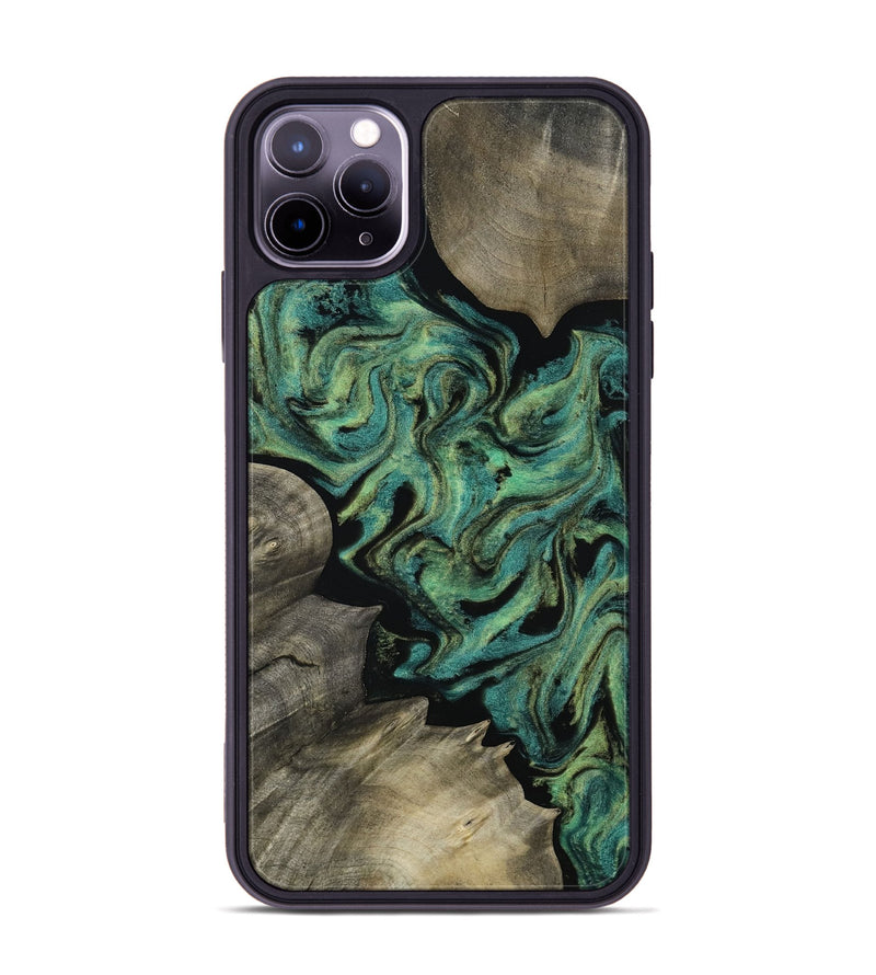 iPhone 11 Pro Max Wood Phone Case - Zona (Green, 814703)
