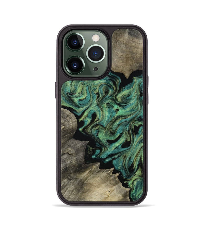 iPhone 13 Pro Wood Phone Case - Zona (Green, 814703)