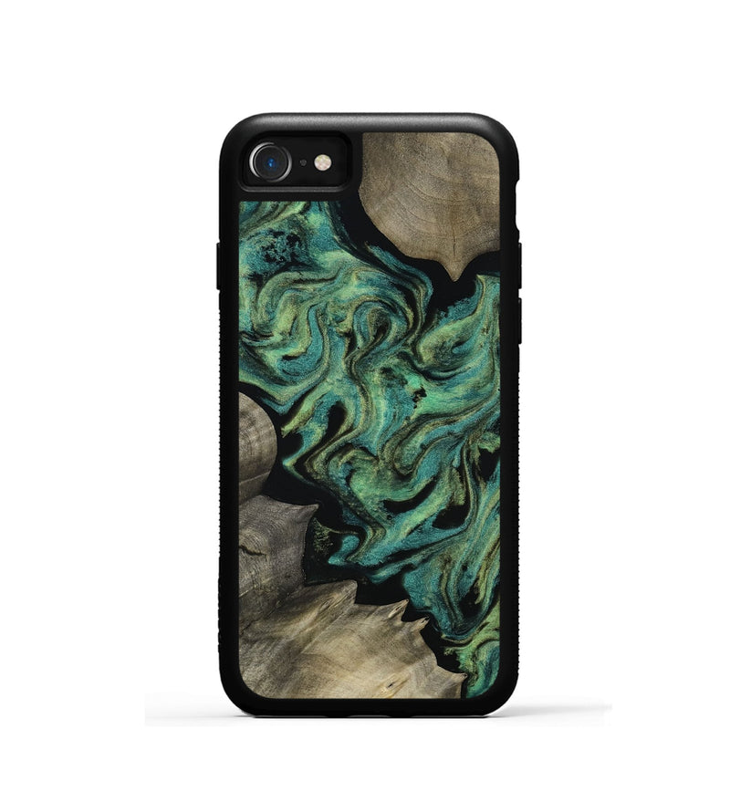 iPhone SE Wood Phone Case - Zona (Green, 814703)