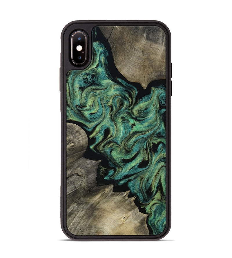 iPhone Xs Max Wood Phone Case - Zona (Green, 814703)