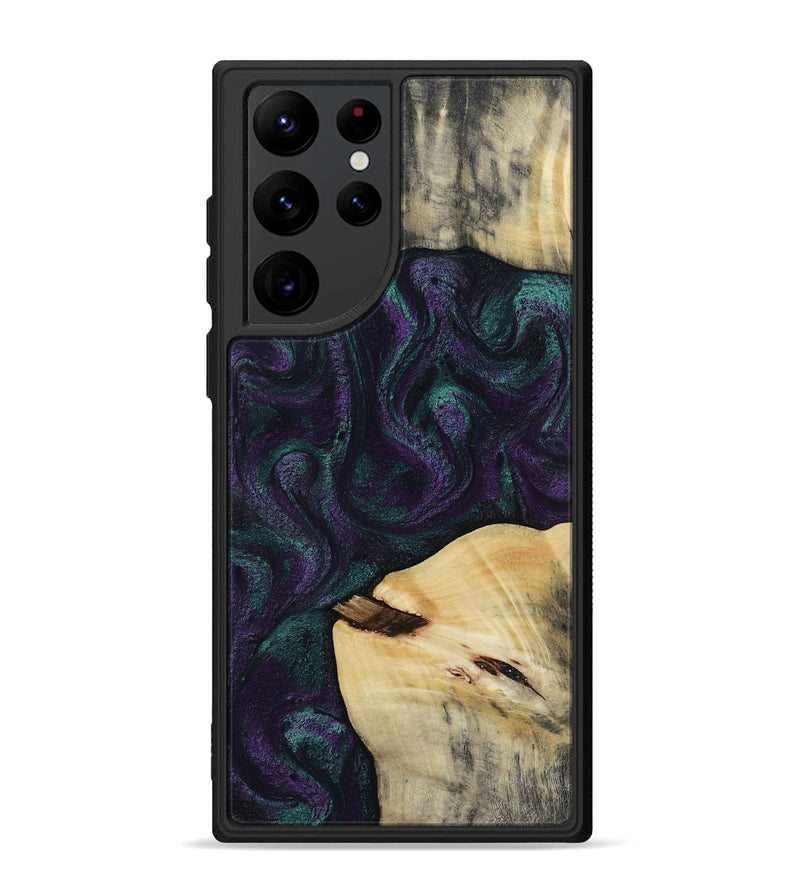 Galaxy S22 Ultra Wood Phone Case - Ted (Purple, 814704)