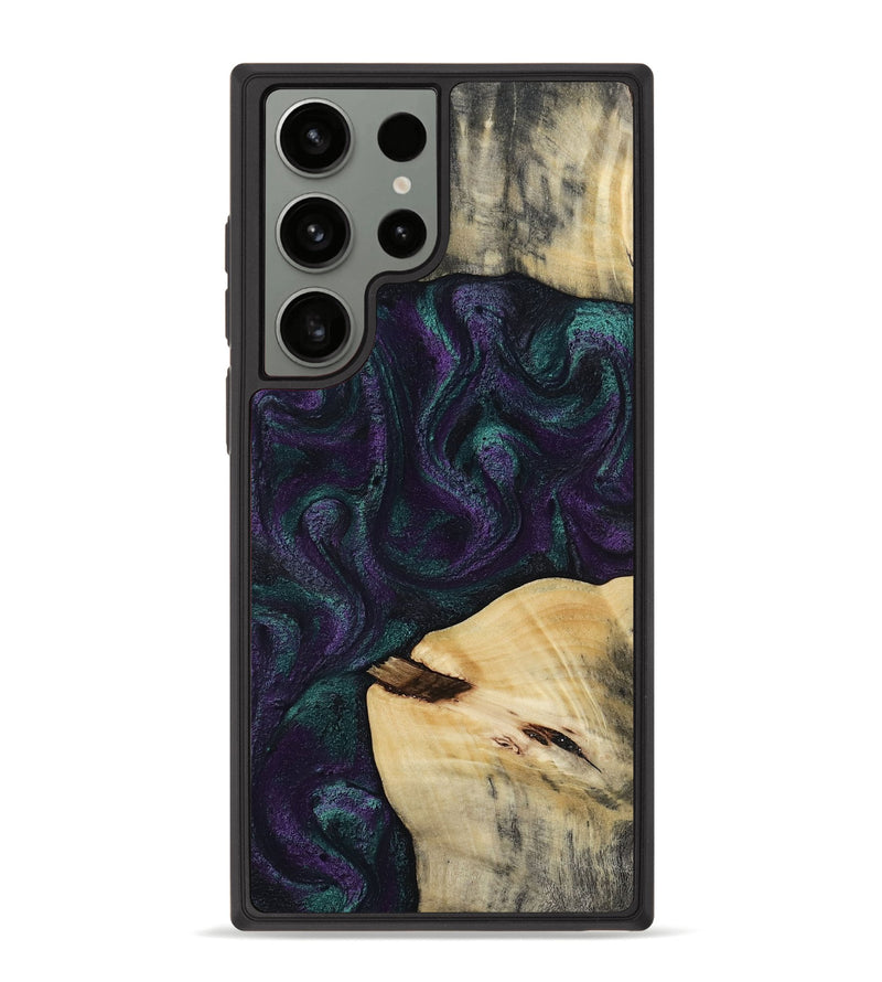 Galaxy S23 Ultra Wood Phone Case - Ted (Purple, 814704)