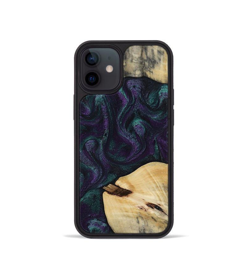 iPhone 12 mini Wood Phone Case - Ted (Purple, 814704)