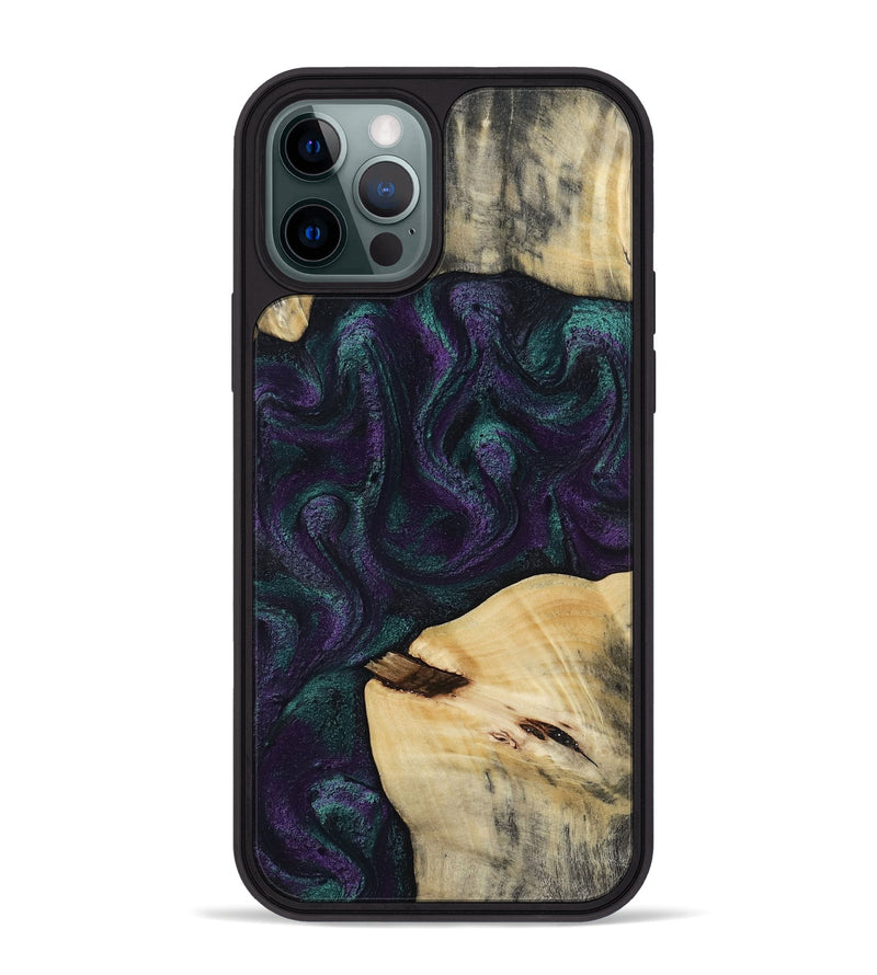 iPhone 12 Pro Max Wood Phone Case - Ted (Purple, 814704)