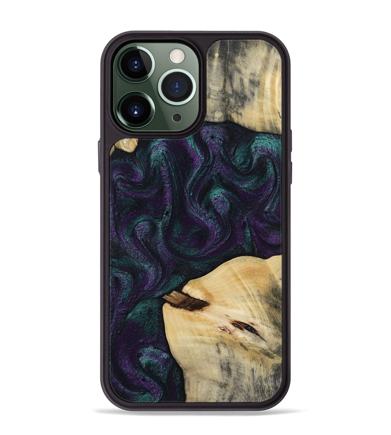 iPhone 13 Pro Max Wood Phone Case - Ted (Purple, 814704)