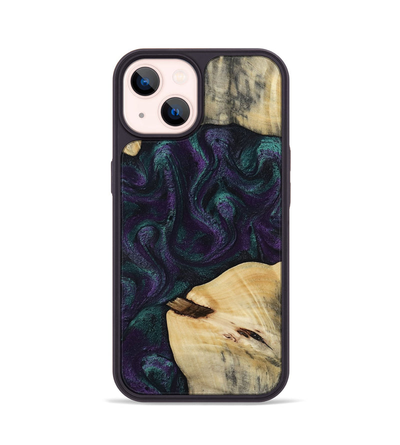 iPhone 14 Wood Phone Case - Ted (Purple, 814704)