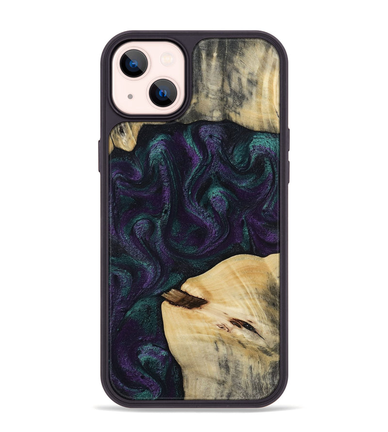 iPhone 14 Plus Wood Phone Case - Ted (Purple, 814704)