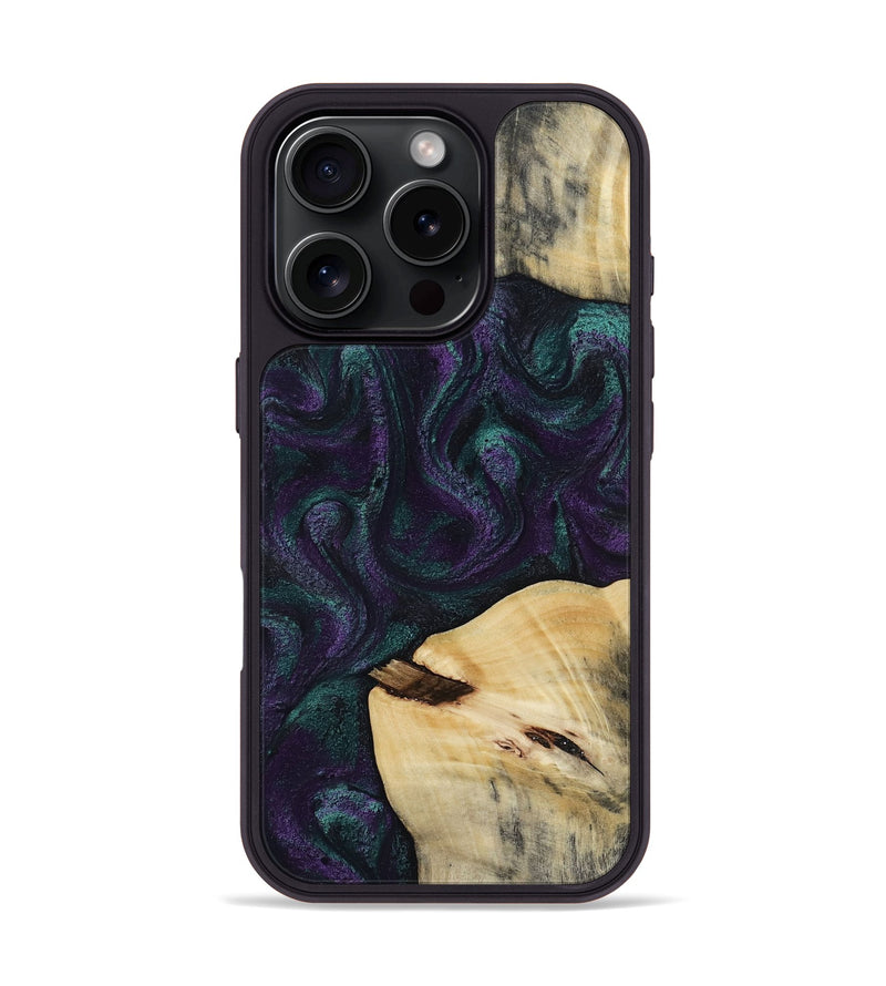 iPhone 16 Pro Wood Phone Case - Ted (Purple, 814704)