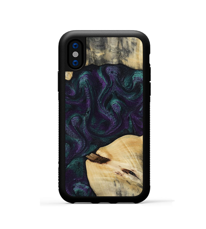 iPhone Xs Wood Phone Case - Ted (Purple, 814704)
