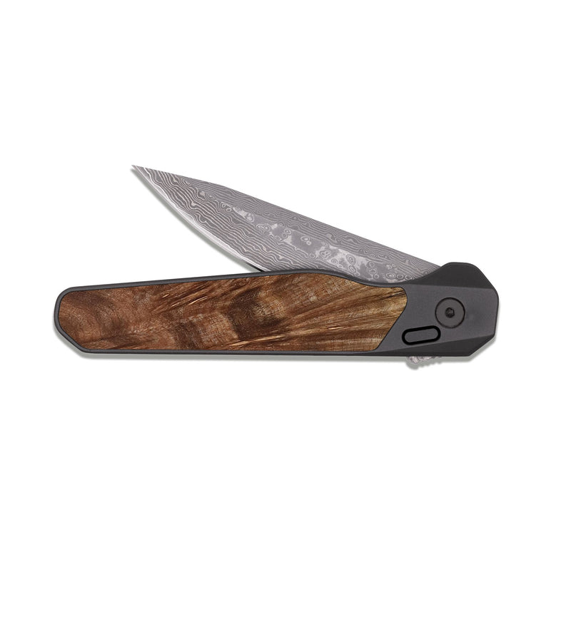 EDC Dark Damascus Wood Pocket Knife - Lynda (Green, 814705)