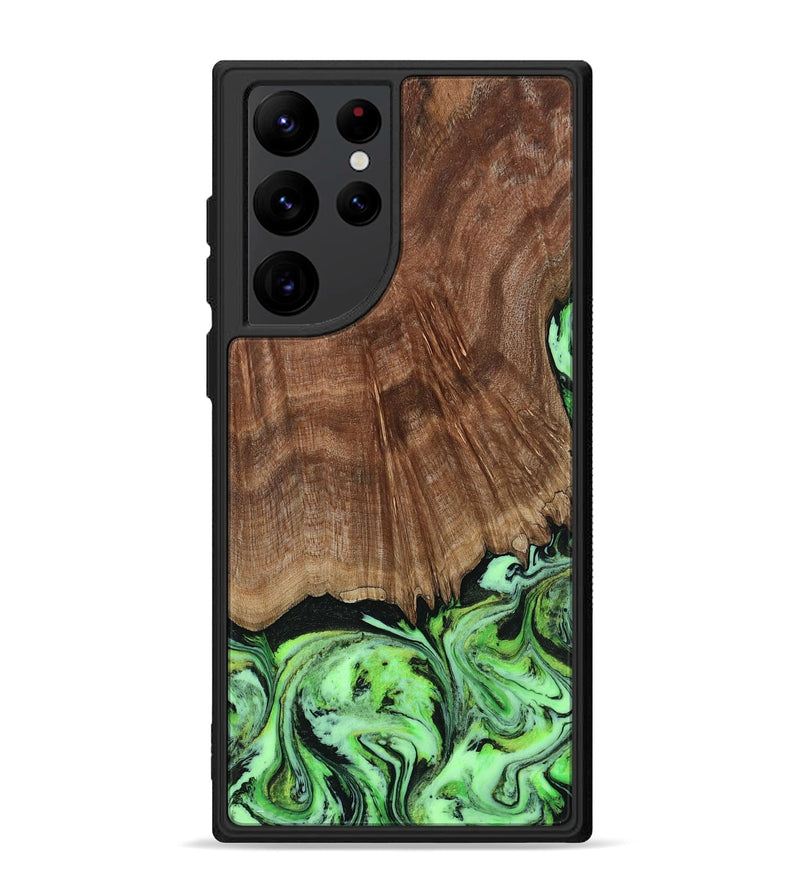 Galaxy S22 Ultra Wood Phone Case - Lynda (Green, 814705)