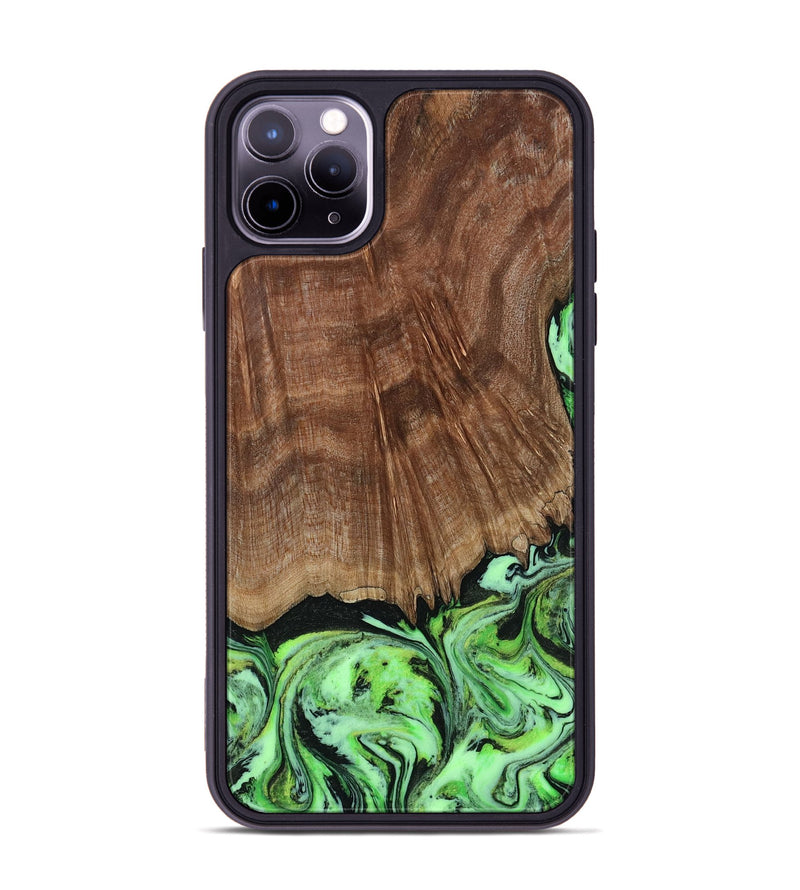 iPhone 11 Pro Max Wood Phone Case - Lynda (Green, 814705)