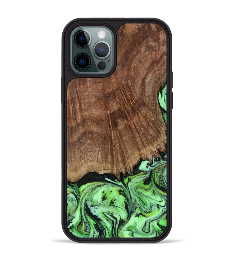 iPhone 12 Pro Max Wood Phone Case - Lynda (Green, 814705)