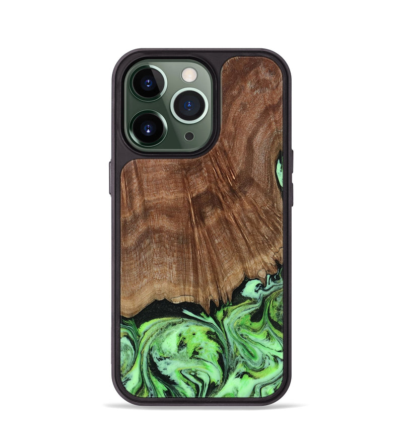 iPhone 13 Pro Wood Phone Case - Lynda (Green, 814705)