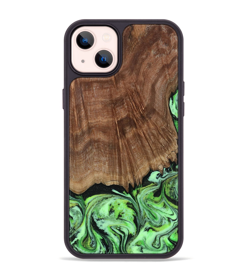 iPhone 14 Plus Wood Phone Case - Lynda (Green, 814705)