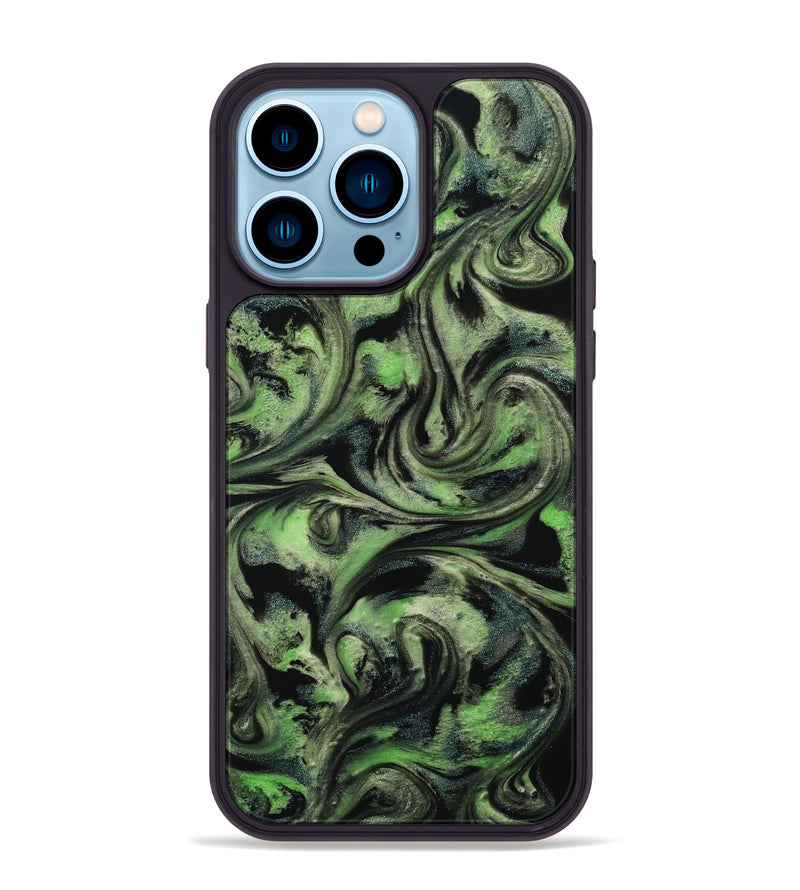 iPhone 14 Pro Max ResinArt Phone Case - Alessia (Green, 814710)
