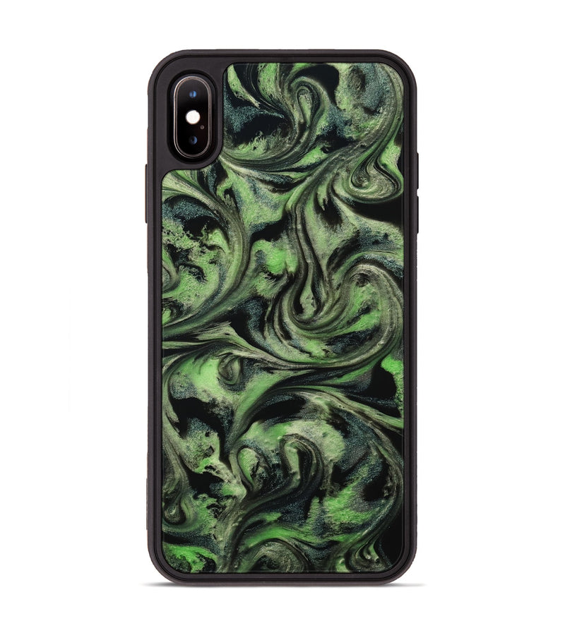 iPhone Xs Max ResinArt Phone Case - Alessia (Green, 814710)