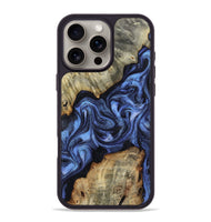 iPhone 16 Pro Max Wood Phone Case - Westley (Blue, 814713)