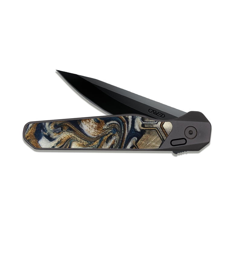 EDC Dark Slate Wood Pocket Knife - Julien (Pattern, 814716)