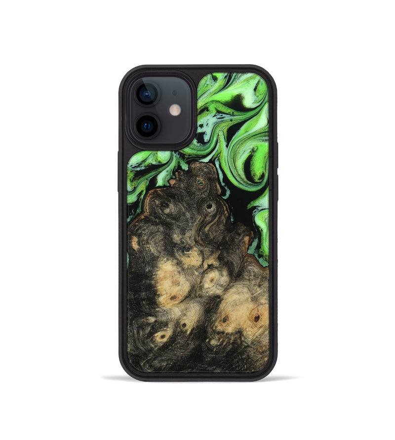 iPhone 12 mini Wood Phone Case - Nallely (Green, 814729)