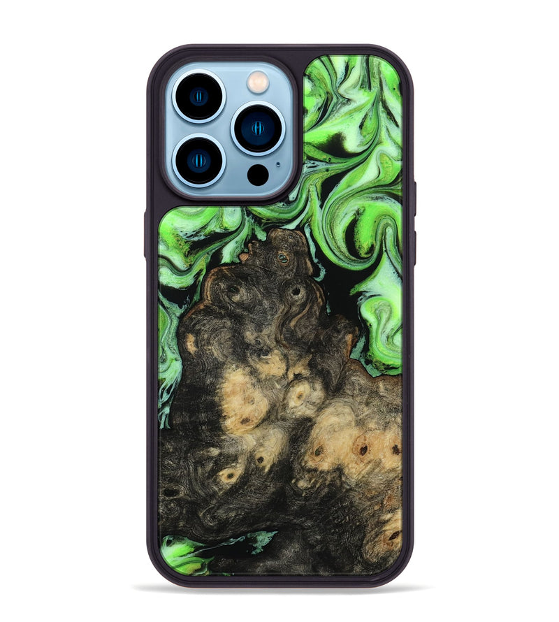 iPhone 14 Pro Max Wood Phone Case - Nallely (Green, 814729)