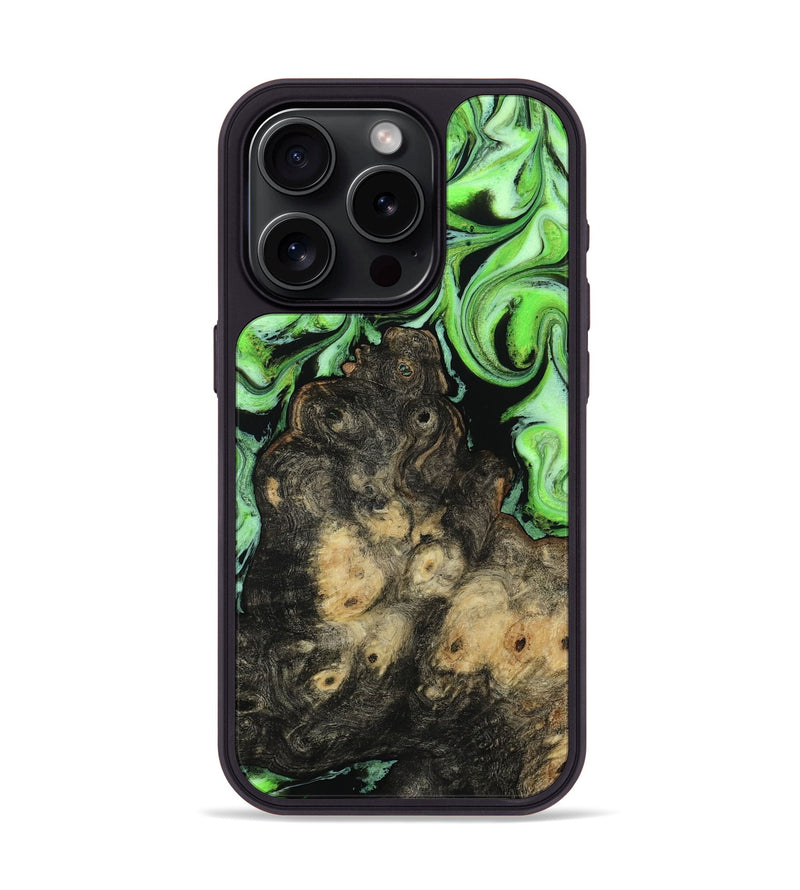 iPhone 15 Pro Wood Phone Case - Nallely (Green, 814729)
