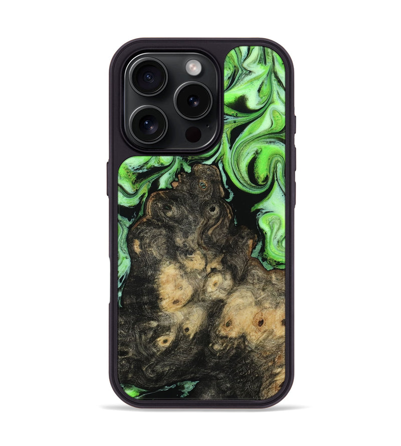iPhone 16 Pro Wood Phone Case - Nallely (Green, 814729)