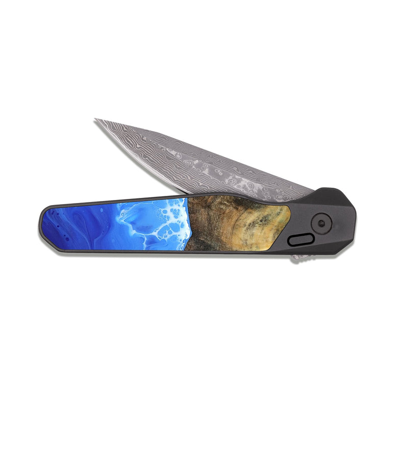 EDC Dark Damascus Wood Pocket Knife - Cordero (Coastal, 814741)
