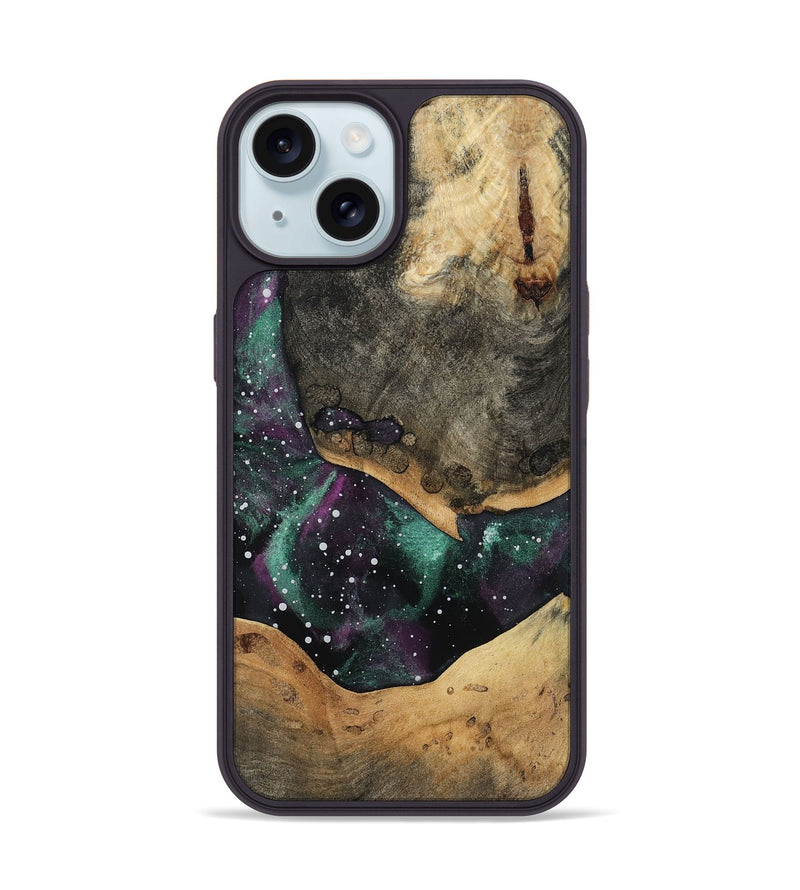 iPhone 15 Wood Phone Case - Phoenix (Cosmos, 814746)