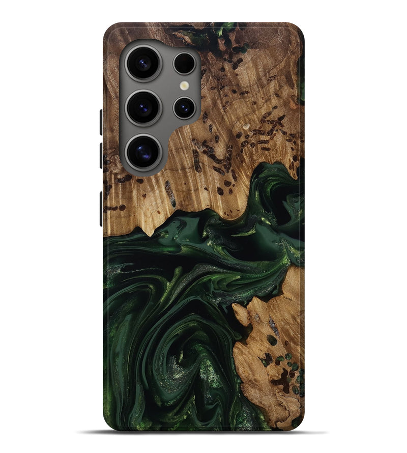 Galaxy S25 Ultra Wood Live Edge Phone Case - Brant (Green, 814773)