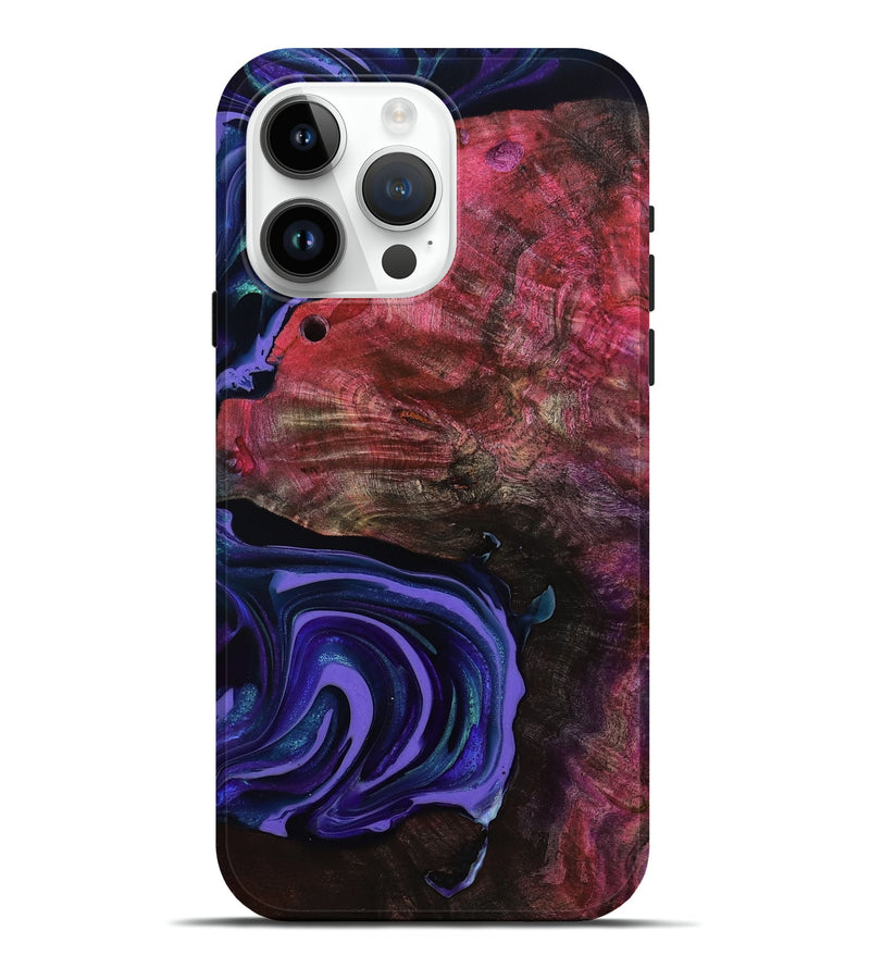 iPhone 15 Pro Max Wood Live Edge Phone Case - Adele (Purple, 814778)