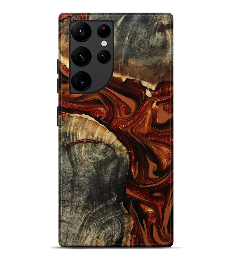 Galaxy S22 Ultra Wood Live Edge Phone Case - Alda (Red, 814787)