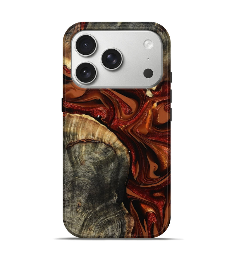 iPhone 17 Pro Wood Live Edge Phone Case - Alda (Red, 814787)