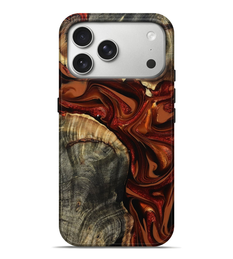 iPhone 17 Pro Max Wood Live Edge Phone Case - Alda (Red, 814787)
