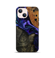 iPhone 13 mini Wood Live Edge Phone Case - Mahala (Purple, 814792)