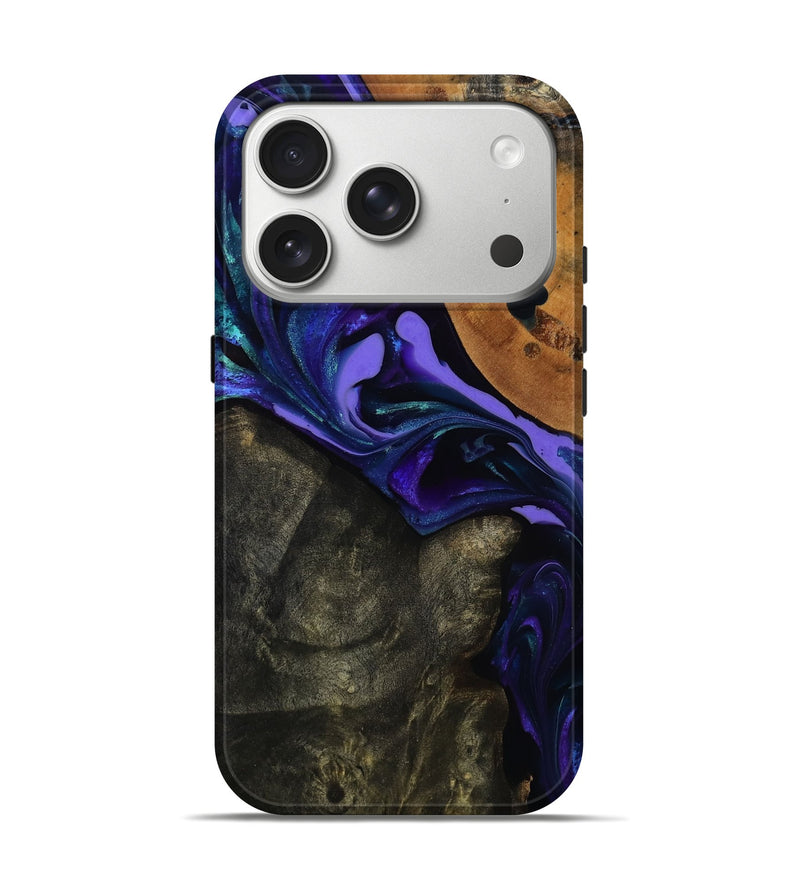 iPhone 17 Pro Wood Live Edge Phone Case - Mahala (Purple, 814792)