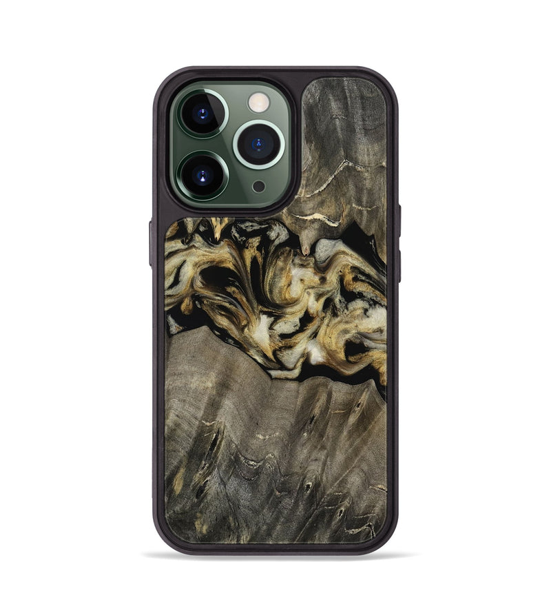 iPhone 13 Pro Wood Phone Case - Angeles (Black & White, 814794)